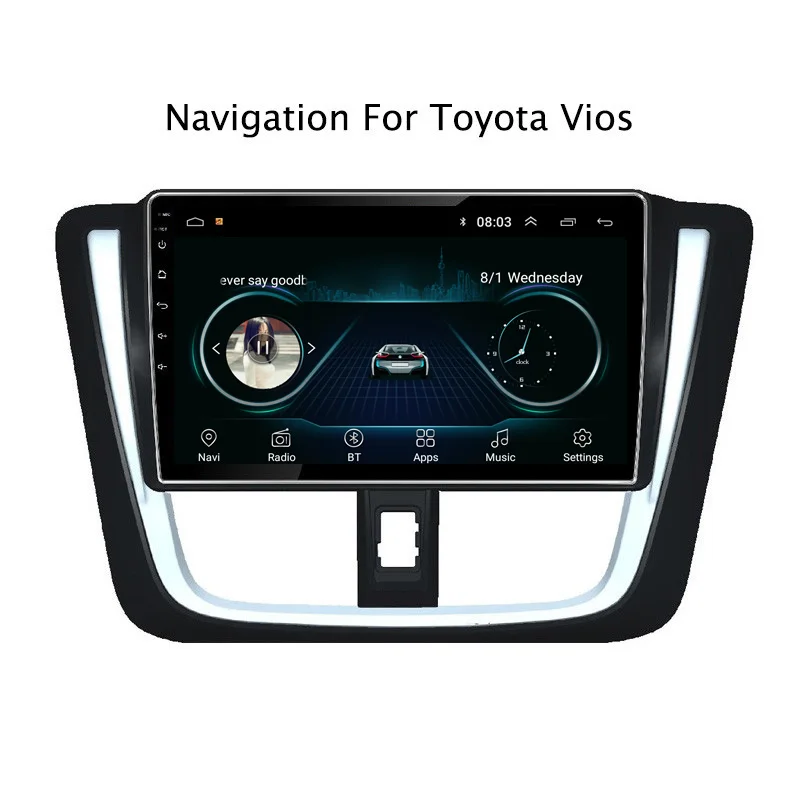10 1 &quot2.5D Android 8 автомобильный DVD gps плеер для Toyota Vios 2016-2017 Автомагнитола стерео