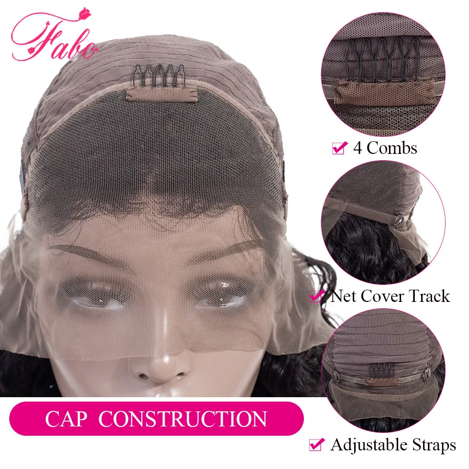 Fabc Hair Brazilian Water Wave Lace Front Human Hair Wigs Glueless Lace Front Wigs With Baby Hair Pre Plucked Remy Hair