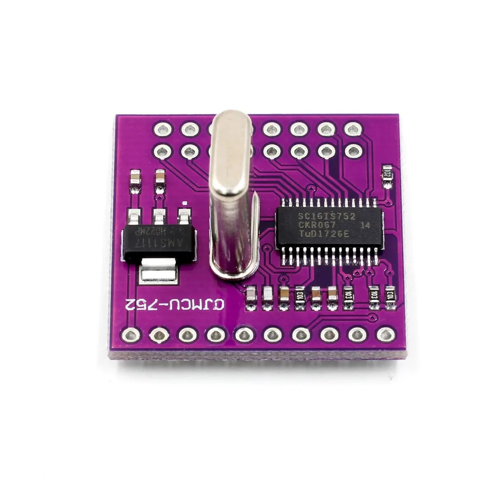 1pcs CJMCU-752 SC16IS752 I2C/SPI bus interface to dual channel UART conversion module | Электронные компоненты и