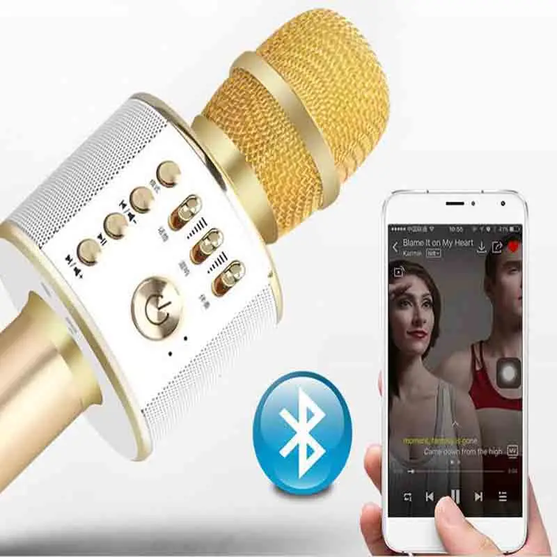 Беспроводной Bluetooth микрофон K38 для караоке ручной KTV домашний динамик плеер