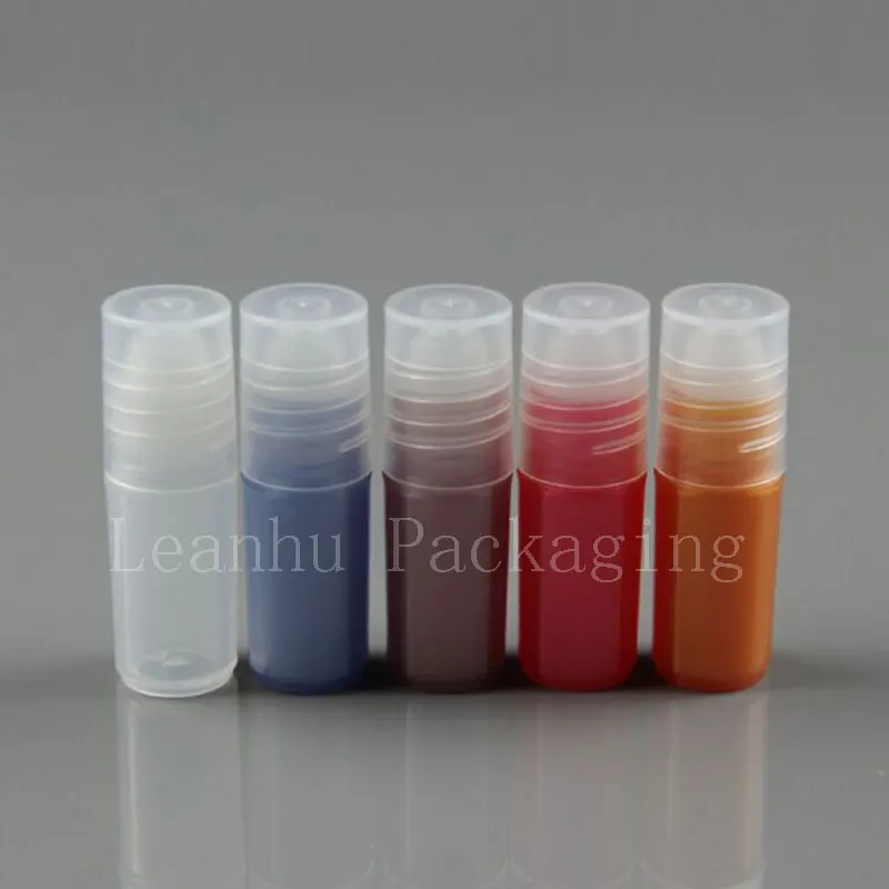 

3ml X 24 empty perfume packaging roll on plastic container bottles 3cc colored essential oil bottles containers Mini roller vial