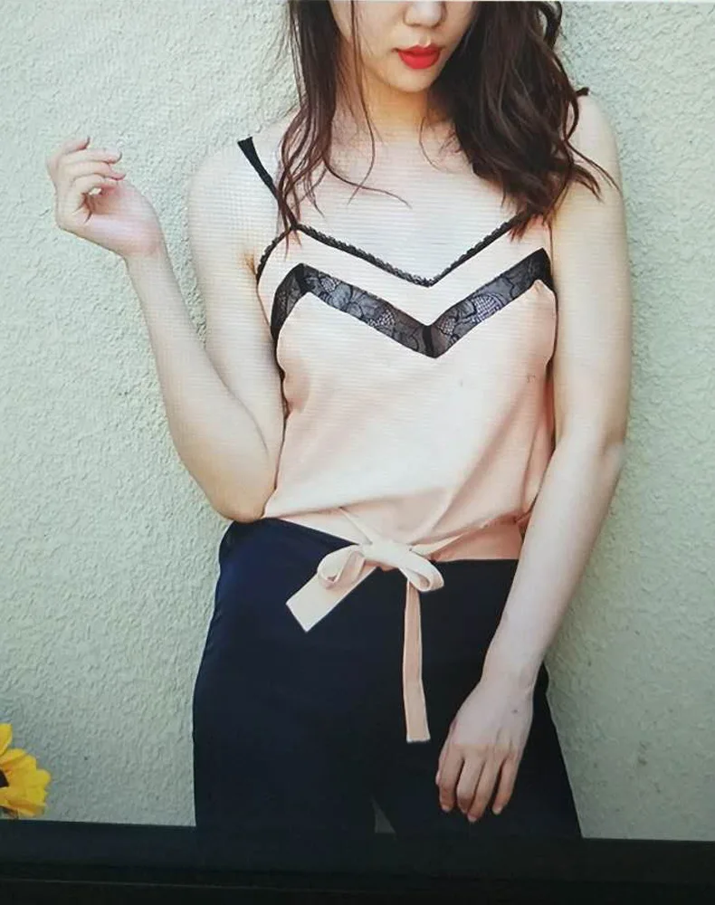 Длинные штаны + Топы 2 предмета женская пижама Новинка 2017 Дизайн Женские мягкие