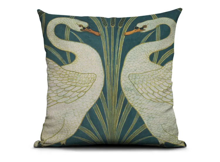 Sweetenlife Plant&Animals Pattern Chair Cushion 20in X 20in Retro Pillow Cover Light Linen Material Throw Pillow Case Wholesale - Цвет: PF-295