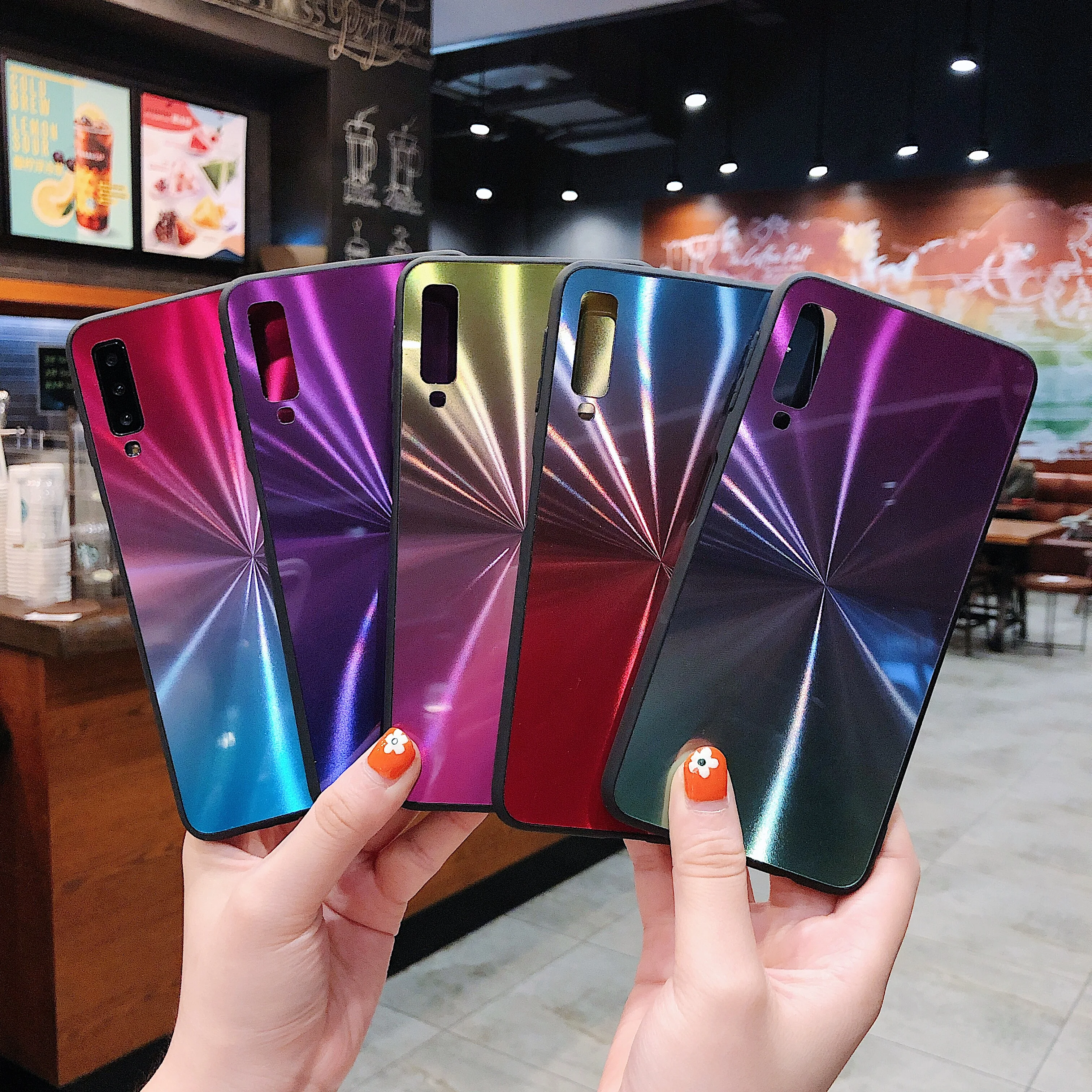 COPEONE 3D Цветной корпус для samsung Galaxy A7 A8 A6 A9 TPU рамки + Жесткая акриловая жесткая