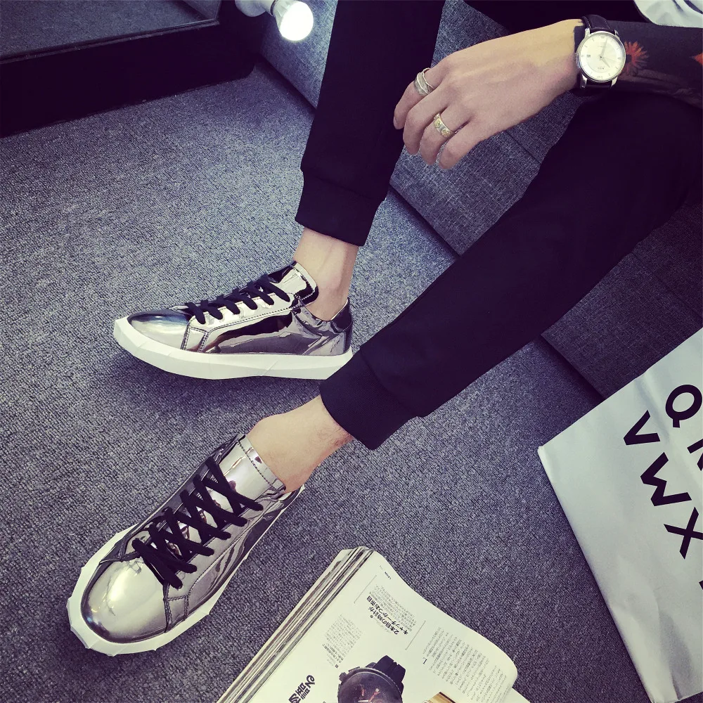 2017 Superstar Famous Glossy Casual Shoes Fashion Design Walking Breathable Outdoor Lace-up Flats For Men sapatos casuais | Обувь