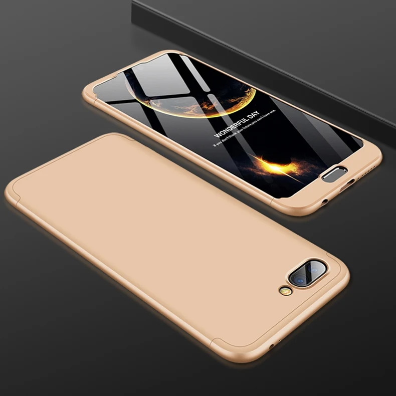 Золотой Чехол для huawei honor 10, роскошный чехол 360, полная защита, Жесткий ПК 3 в 1, задняя крышка для huawei honor 10, COL-L29, чехол - Цвет: Золотой