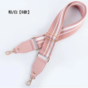 5cm Pink White B Полосатая Сумка, ремешки через плечо, Наплечные ремни для сумок Сменный ремень для женской сумки, ремешок, аксессуары, Золотая Пряжка, 140 см, регулируемый KZ151332 - Цвет: 5cm Pink White B