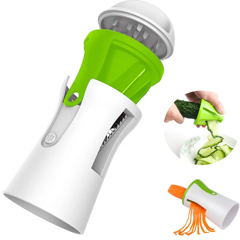 Vegetable Slicer Stainless Steel Peeler Kitchen Gadgets HandHeld Fruit Spiral Slicer Special Slicers Kitchen Accessories