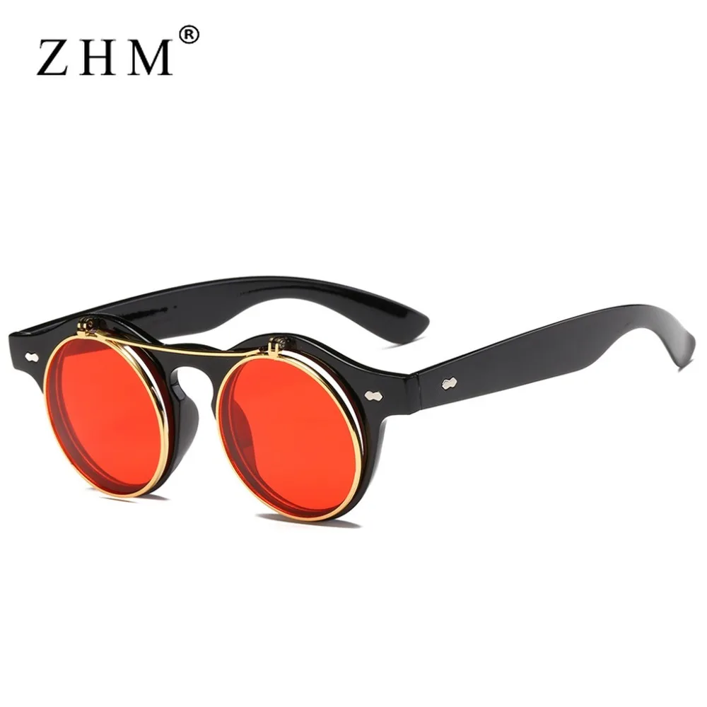 Солнцезащитные очки в винтажном стиле модные круглые классические с двойным