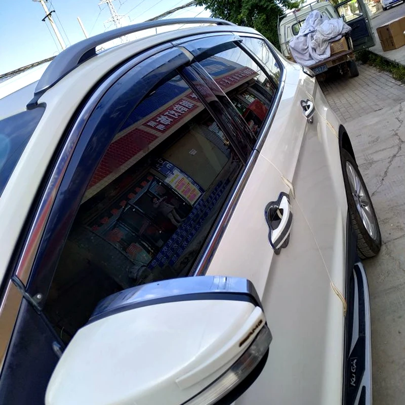 Для Ford kuga 2012- Пластик черное окно козырек Vent Оттенки Защита от солнца дождь дефлектор гвардии авто аксессуары 4 шт./компл