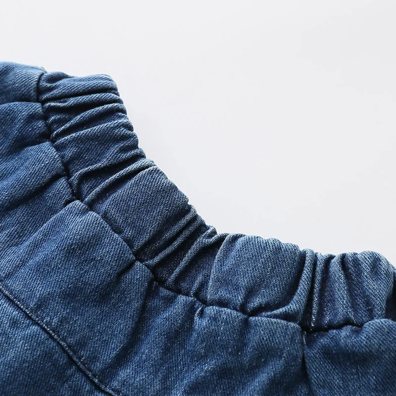 Юбка-пачка джинсовая демисезонная плиссированная с высокой талией | Мать и