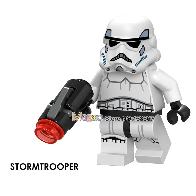 Одна Звездный план Супер битва дроид космические войны Робот C3PO R2D2 Snowtrooper строительные блоки наборы кирпичные игрушки для детей - Цвет: Темно-синий