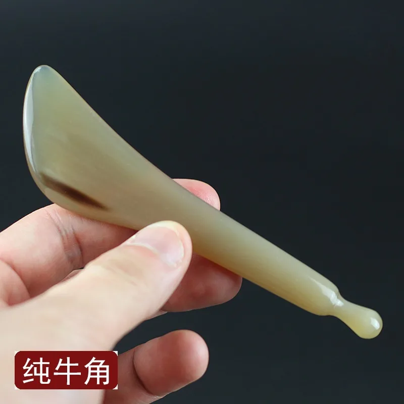 Белый бык рога Массажная палка доска Gua Sha скраппинг акупунктурный массажер