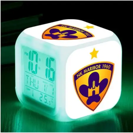 Футбольный клуб печать будильник APOEL FC цифровой светодиодный Будильник reveil enfant дети сенсорный освещение часы стол reloj despertador