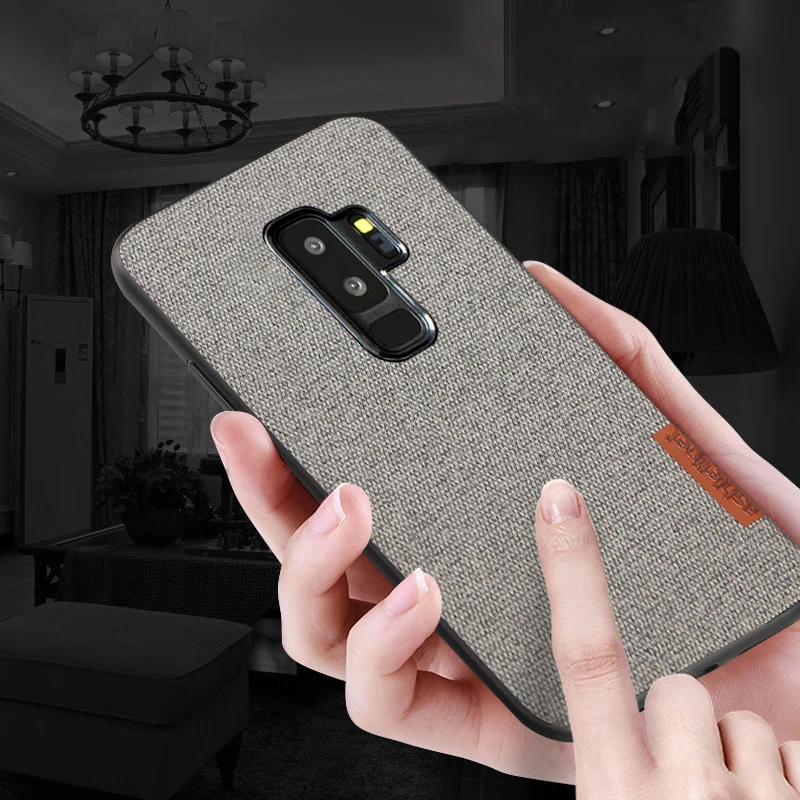 Одноцветный деловой Ретро чехол для телефона samsung A70 50 40 30 все включено холщовый чехол для samsung S10 plus S9 S8 note10 note8