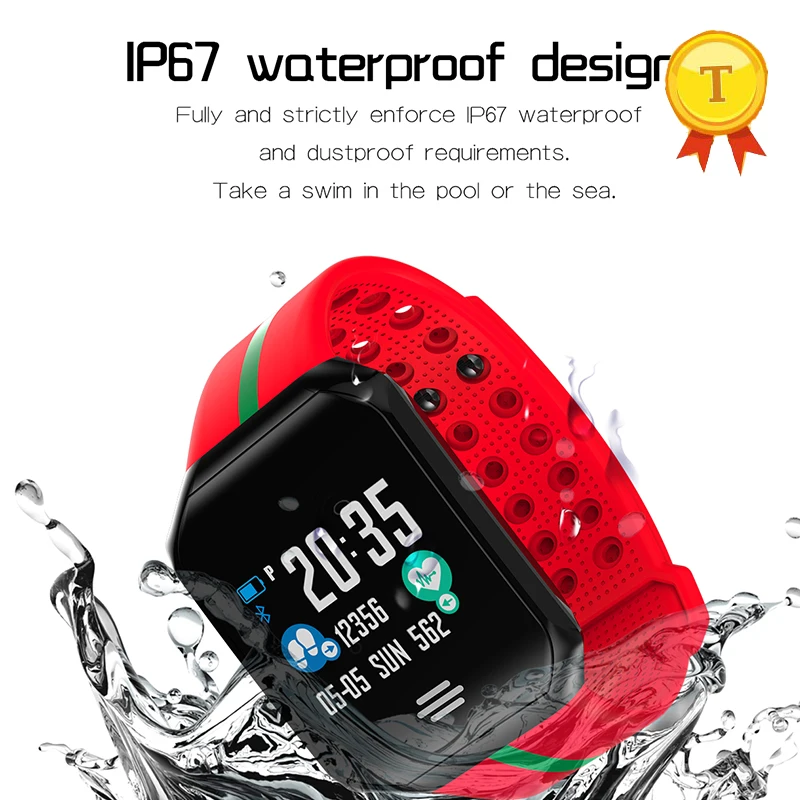 Водонепроницаемые спортивные Смарт-часы IP67 с измерением кровяного давления и