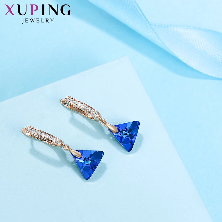 Xuping длинные Винтажные серьги с кристаллами от Swarovski Европейский стиль ювелирные изделия подарок на год для женщин девочек S185-20539