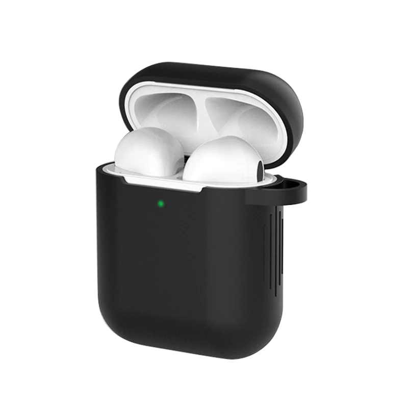 Черный Чехол для наушников Mr для Apple AirPods 2, силиконовый чехол, беспроводные Bluetooth наушники Air Pods, защитный чехол для AirPod Silm, чехол - Цвет: Черный