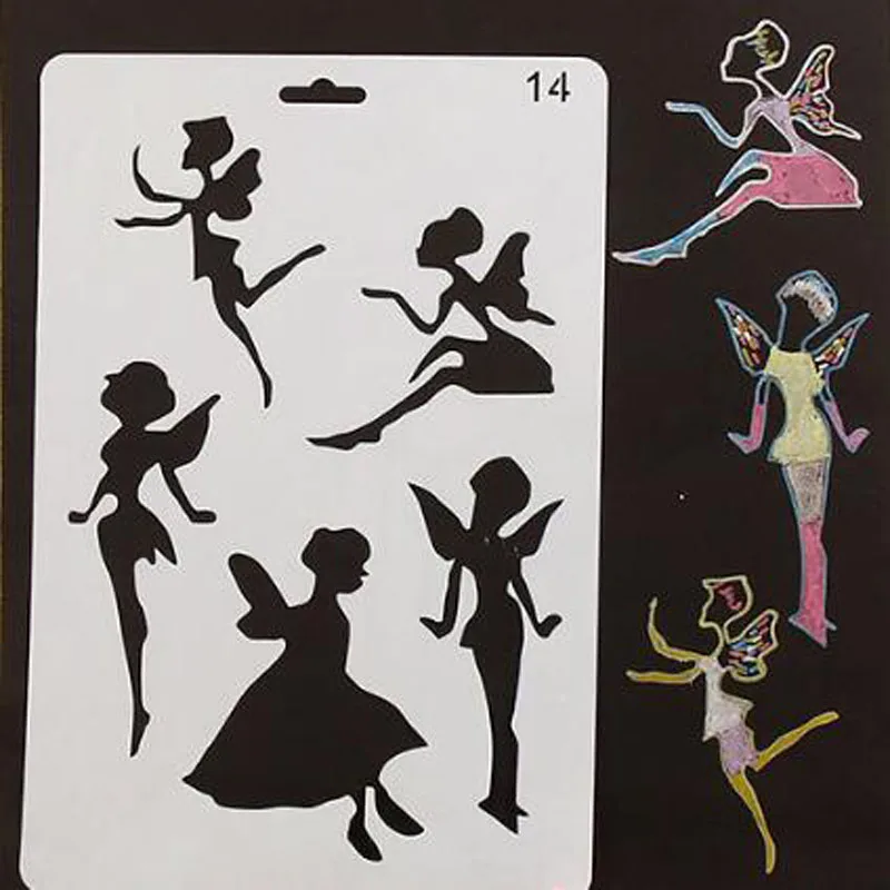 4 шт./компл. Ангела сердце образный картина шаблон раскраска тиснение аксессуары