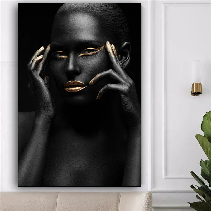 Картина на холсте Обнаженная женщина Настенная картина в африканском стиле