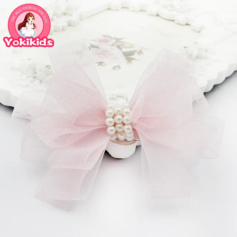Children With A White Star Baby Hair Ribbon Pearl Jewelry Magazine Article Hairpin Acessorio Para Cabelo T | Детская одежда и