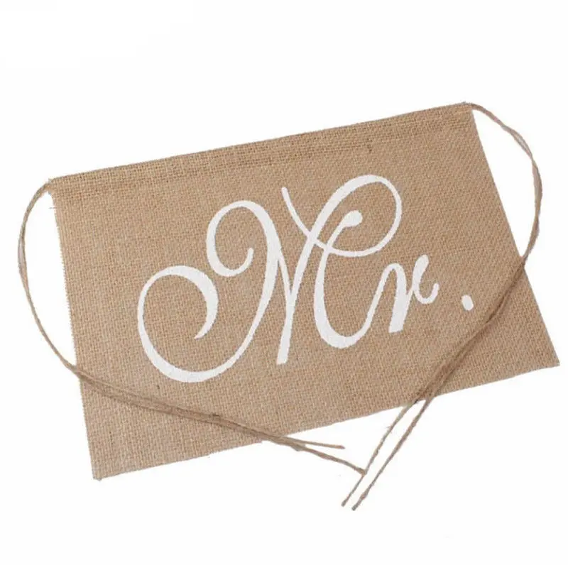 1 пара гирлянда баннер Mr Mrs/невеста жених фото реквизит стул вывески стенд