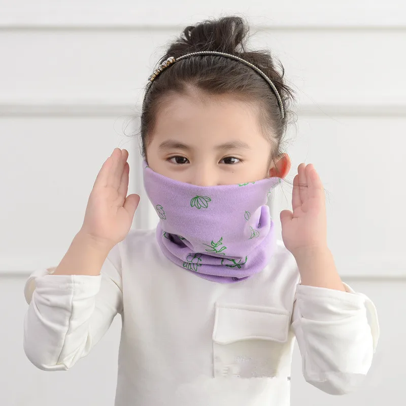 Детские шарфы из чистого хлопка с мультяшной совой воротник для мальчиков и