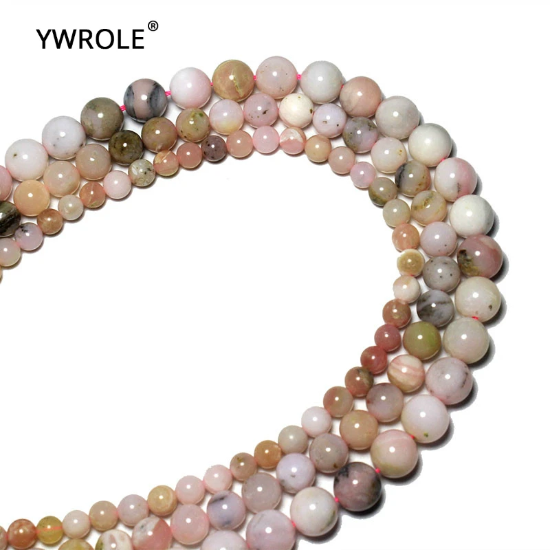 Wholesale 100% Natural Imported Pink Opal Gem Stone Beads For Jewelry Making DIY Bracelet Necklace 6/8/10 mm Strand 15'' Lots |