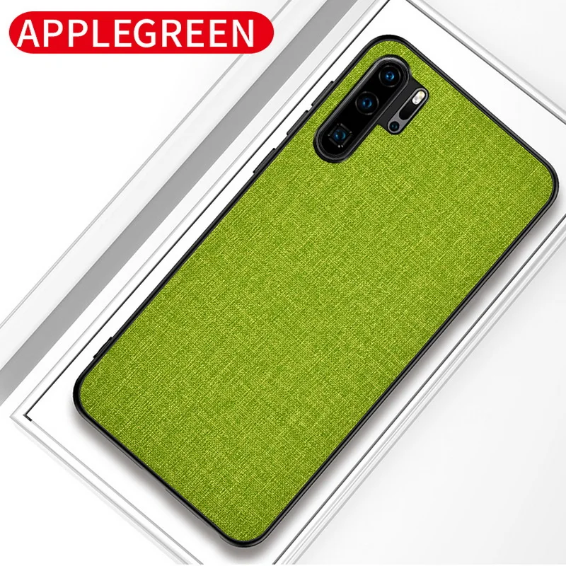 Green Чехол для huawei P30 P20 Pro mate 20 Lite, чехол s, тонкая ткань, жесткая задняя крышка для huawei P Smart Plus Z Nova 4 4E 3i 3E - Цвет: Green