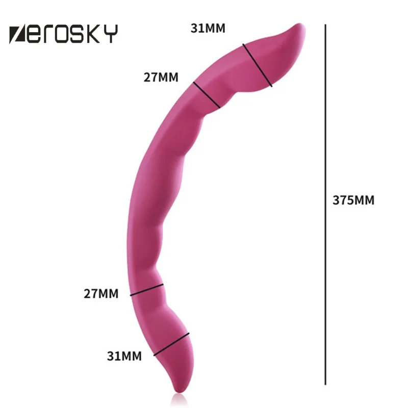 Zerosky Double Ended Penis Dildo Anal Toy Male Female Masturbation Lesbian Dong Massager Sex Toys for Women Man |