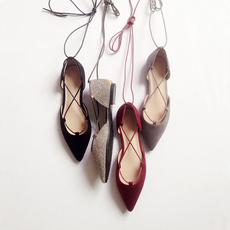 Эспадрильи женские на плоской подошве замшевые с перекрестной шнуровкой