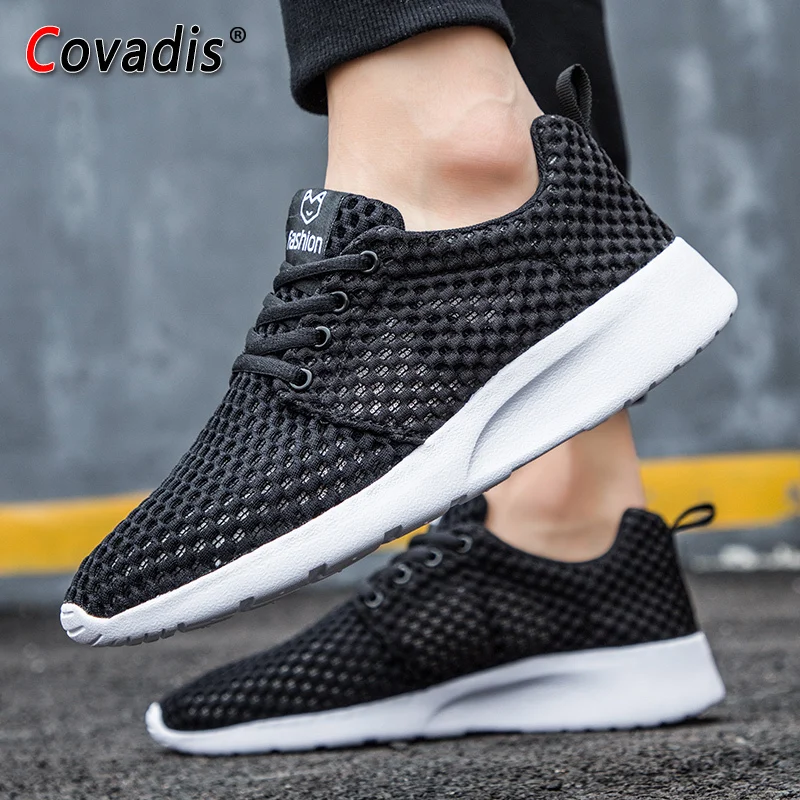 Unisex Shoes Summer Sneakers Breathable Men Casual Couple Lover Fashion Lace Up Mens Mesh Flats Shoe Plus Size 46 |