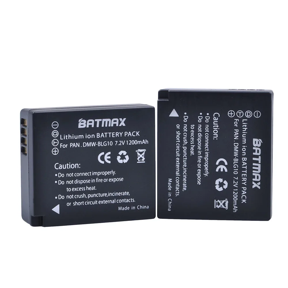 Аккумулятор Batmax 2 шт. двойное зарядное устройство USB для телефона Panasonic BLG10E BLG10GK