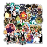 50pcs stickers miyazaki hayao anime sticker my neighbor totorospirited away for skateboard bicycle laptop waterproof decals