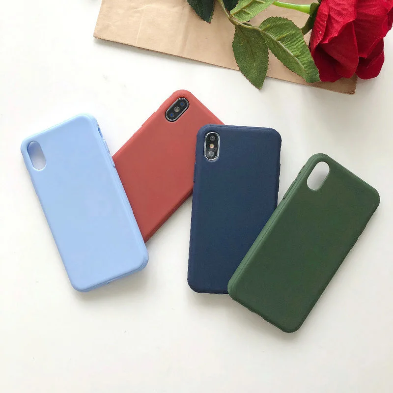 Качественный мягкий резиновый чехол для смартфона из ТПУ iPhone 6S 6 7 plus 8 Plus X XS XR XSMax