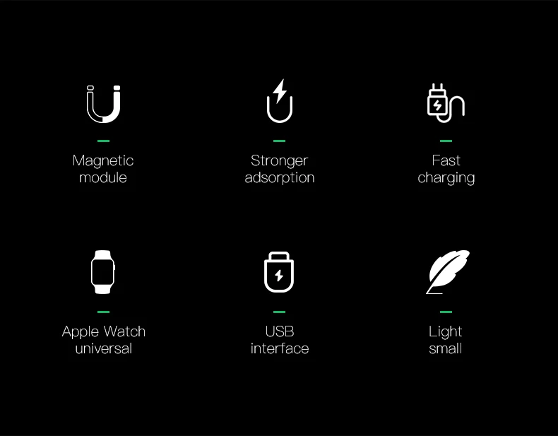 VEEAII Portable Magnetic Wireless Charger for Apple Watch Charger Series 1 2 3 4 USB Cable Watch Dock Adapte Fast Charging USB