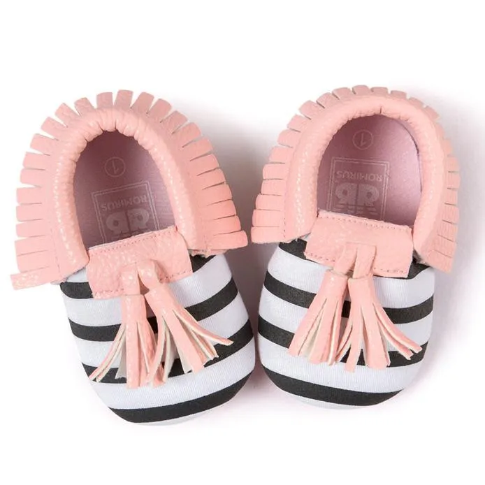 

Bebe Brand Baby Kids Toddler Soft Sole Leather Baby Crib Tassels Bowknot Shoes Kids Sneakers Casual Shoes Walking Shoes
