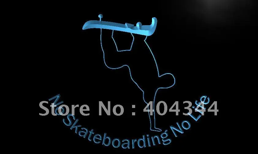

LK425- No Skateboarding No Life Skateboard Light Sign home decor crafts