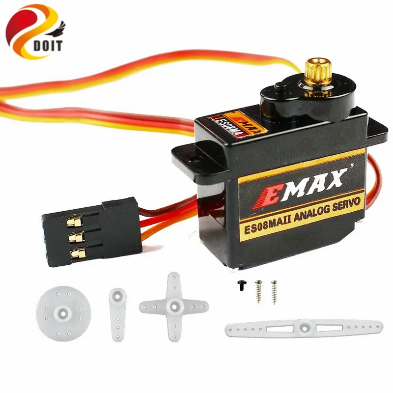 4 шт./лот 100% оригинальный EMAX ES08MA II Mini Metal Gear Аналоговый сервопривод 12 г/2 0 кг/0