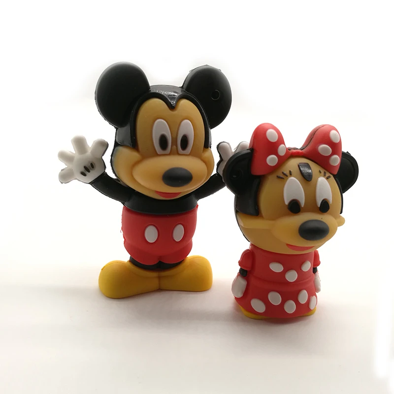 Флешка usb с Микки Маусом и Минни 64 ГБ 32 16 8 4g мультяшная карта памяти животными u