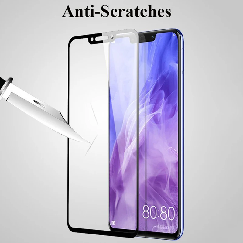 Чехол из закаленного стекла для Huawei P20 lite полноэкранная Защитная пленка pro nova 3e