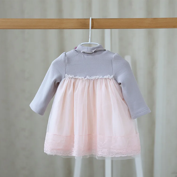 2016 г. Новая Осенняя милая детская одежда платье для маленьких девочек милое