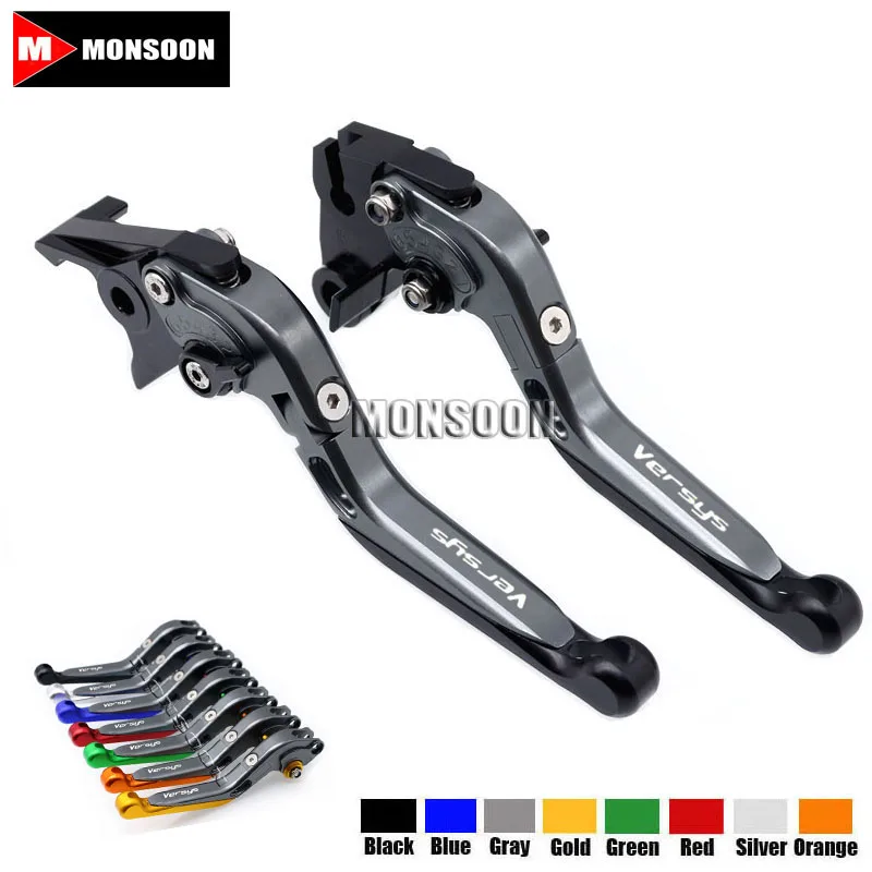 

LOGO Versys For KAWASAKI VERSYS 1000 VERSYS1000 2012 2013 2014 Motorcycle Folding Extendable Brake Clutch Levers 20 Colors