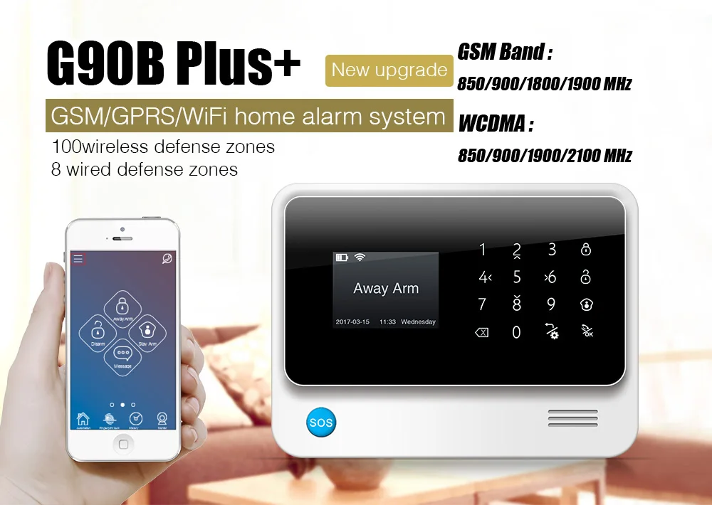 FUERS wifi GSM 3g G90B беспроводная домашняя система охранной сигнализации IOS Android APP контроль домашняя охранная система