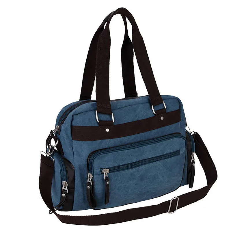 Large Capacity Thick Leisure Portable Fashion Canvas Bag Single Shoulder Crossbody Men And Women Travel | Багаж и сумки
