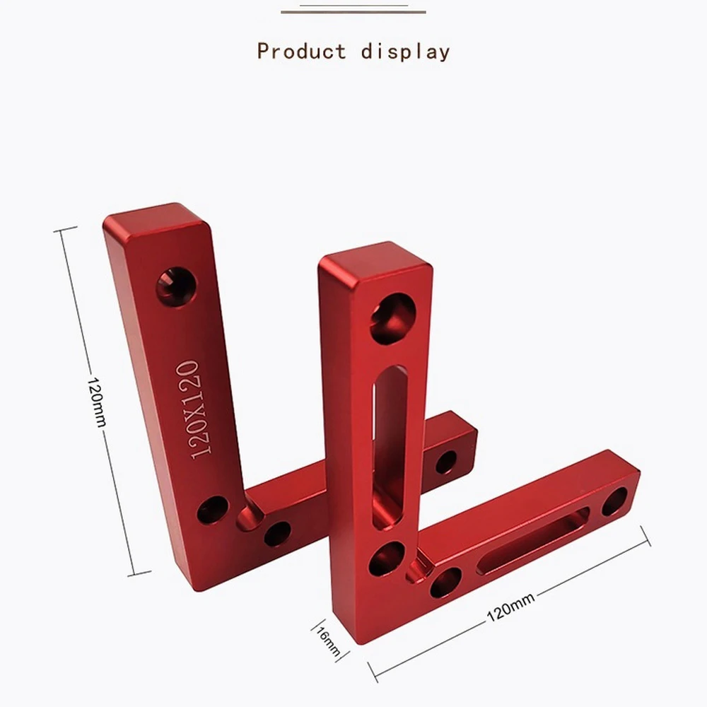 

90 Degree Right Angle Clamp Carpenter Tool Positioning Squares 4.7"x4.7" Lightweight Durable Aluminium Alloy Woodworking Tools