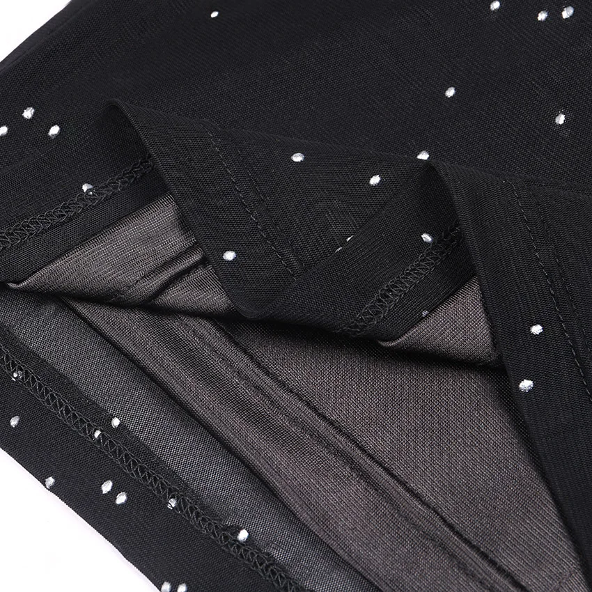 AHVIT блестящее серебряное Сетчатое прозрачное вечернее платье мини с круглым