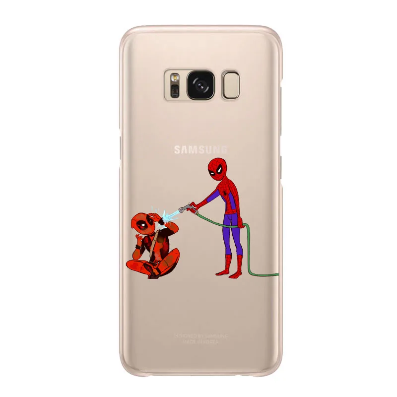 Deadpool Marvel Wade Winston Wilson прозрачный силиконовый чехол из ТПУ для Samsung S5 S6 S7 S6Edge S8 S9 S8Plus