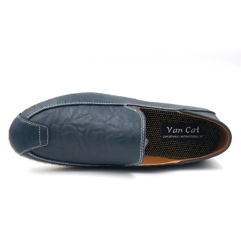 VANCAT Big Size High Quality Genuine Leather Men Shoes Soft Moccasins Fashion Brand Flats Comfy Casual Driving Boat38-47 | Обувь