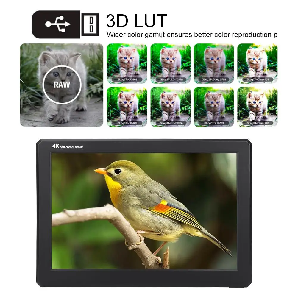 LILLIPUT A8S 8,9 дюймов ips экран 350nit 3G-SDI 4K HDMI Full Mini HD монитор 1920X1200 камера полевой монитор для DSLR камеры smer